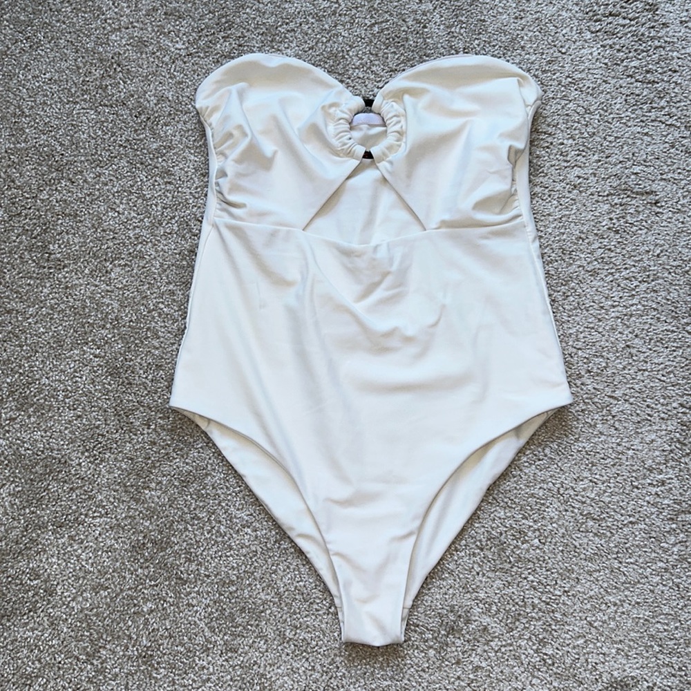 Showpo white one piece swimsuit